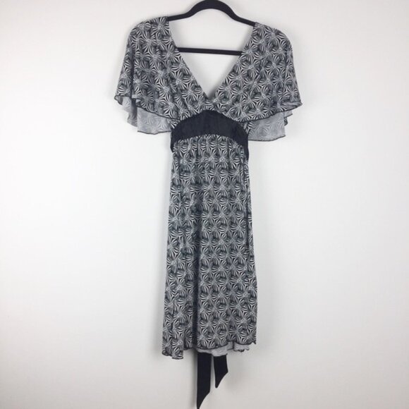 My Michelle V-Neck Dress with Ribbon Belt - Picture 1 of 7